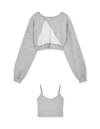 2Way Slit Two-Piece Cropped Top