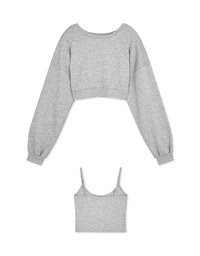 2Way Slit Two-Piece Cropped Top