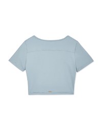 U Neck Low Cut Crop Track Top