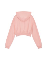 Hooded Drawstring Crop Sweatshirt