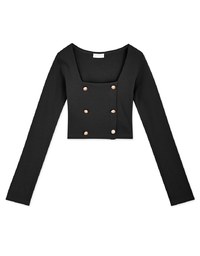 Square Neck Double Crop Top