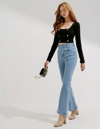 Square Neck Double Crop Top