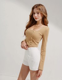 Square Neck Double Crop Top
