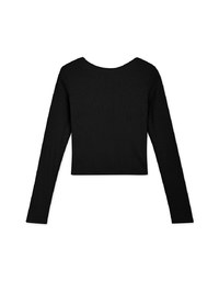 Gold Chain Cutout Rib Cropped Top