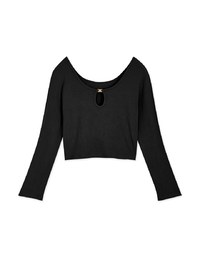 Gold Accessories Patterned Crop Top