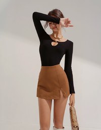Gold Accessories Patterned Crop Top