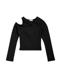 Side Cutout Fitted Long Sleeve Top