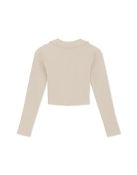 Crossover Collar Straight Pattern Crop Blouse Shirt