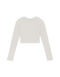 Overlap Lapel Low Cut Pitch Crop Top