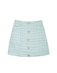 Tweed Gold Button Skorts