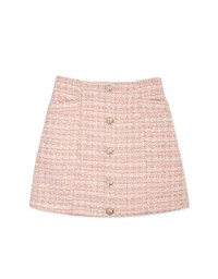 Tweed Gold Button Skorts