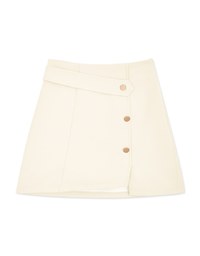 Asymmetric Skirt With Side Buttons