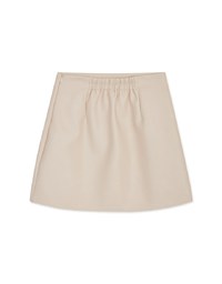 Sleek Slit Faux Leather High Waisted Skorts