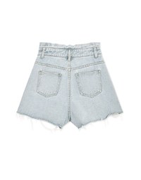V Style High Waisted Denim Jeans Shorts