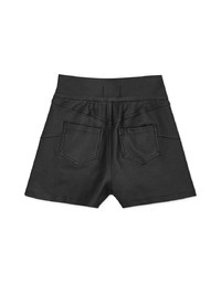 High Waisted Slim Faux Leather Shorts