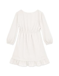 Square Collar Wrinkled Mini Dress