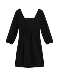 Elegant Heart Puff Sleeve Mini Dress