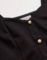 Elegant Heart Puff Sleeve Mini Dress