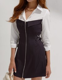 Fake Two Piece Mini Dress
