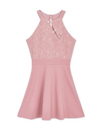 Qipao DRESS Buckle Accesory Umbrella Hem Mini Cheongsam Dress