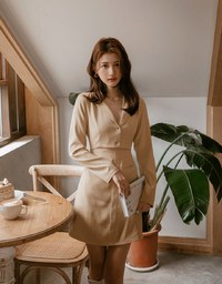 Whimsy Hollow Cut Waist Mini Dress