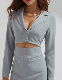 Whimsy Hollow Cut Waist Mini Dress