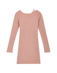Gold Chain Knit Slit Bodycon Mini Dress
