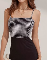 Plaid Vest Mini Dress