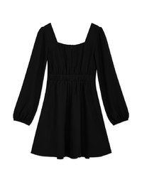 Heart Neck Design Mini Dress