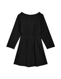 Square Collar Scrunchy Hollow Mini Dress