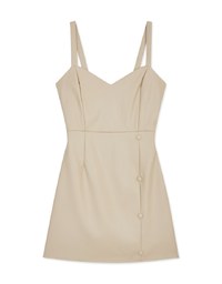 Heart Collar Faux Leather Vest Mini Dress