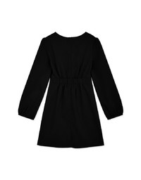 Gold Chain Low-Cut Openwork Pescado Sleeve Mini Dress