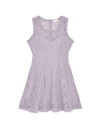 Lace Sleeveless Umbrella Hem Mini Dress