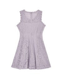 Lace Sleeveless Umbrella Hem Mini Dress