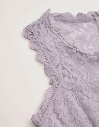 Lace Sleeveless Umbrella Hem Mini Dress