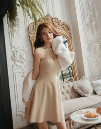 Flared Cami Mini Skirt (With Chest Pad)