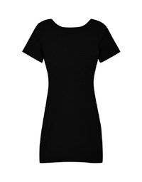 Push-Up Slit Knit Bodycon Mini Dress