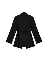 Gold Chain Detachable Shoulder Pad Blazer (With Belt)