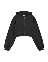Hooded Zip Crop Track Blazer Jacket