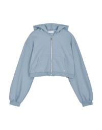 Hooded Zip Crop Track Blazer Jacket