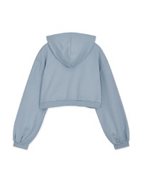 Hooded Zip Crop Track Blazer Jacket