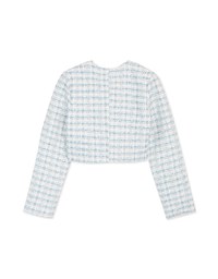Tweed Cardigan Blazer Jacket (With Padded Shoulders)