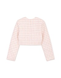Tweed Cardigan Blazer Jacket (With Padded Shoulders)
