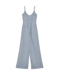 Slim-Shoulder Two-Button Embellished Jumpsuit