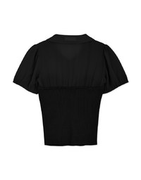 Sweet Panelled Lapel Top