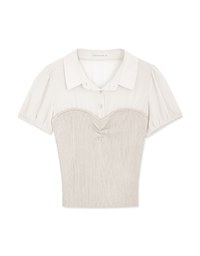 Sweet Panelled Lapel Top