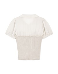 Sweet Panelled Lapel Top