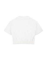Front Knot Cinched Waist Blouse Shirt