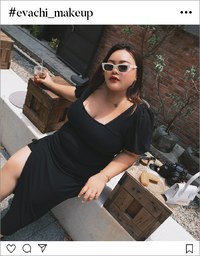 【EVA'S PICK】Square Neck Splice Puff Sleeve Top