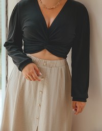 2Way Twisted Tie Crop Top